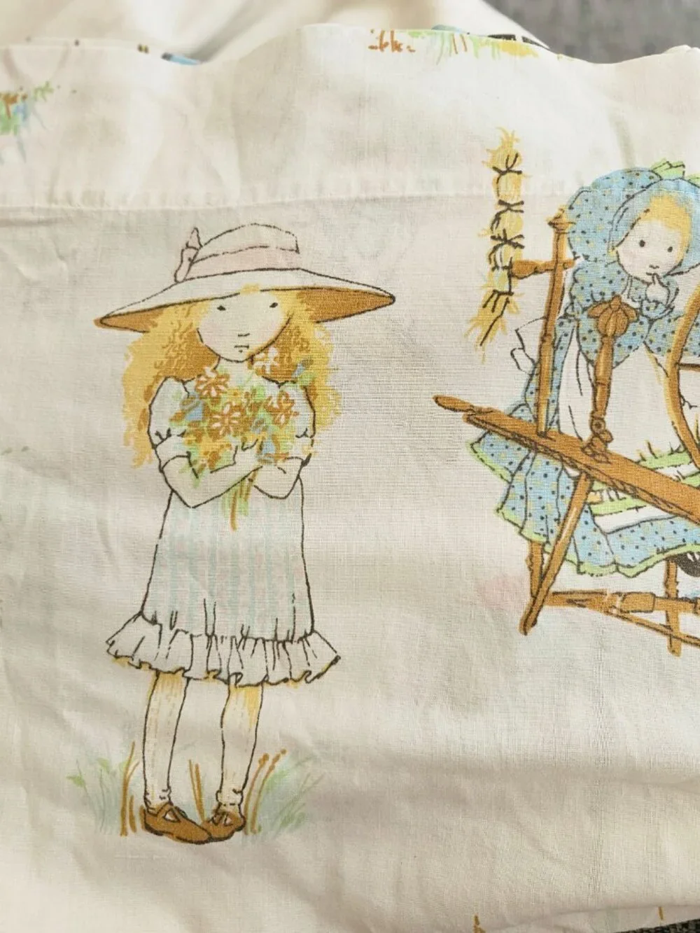 Holly hobbie twin vintage 1970s rare nostalgic flat sheet
